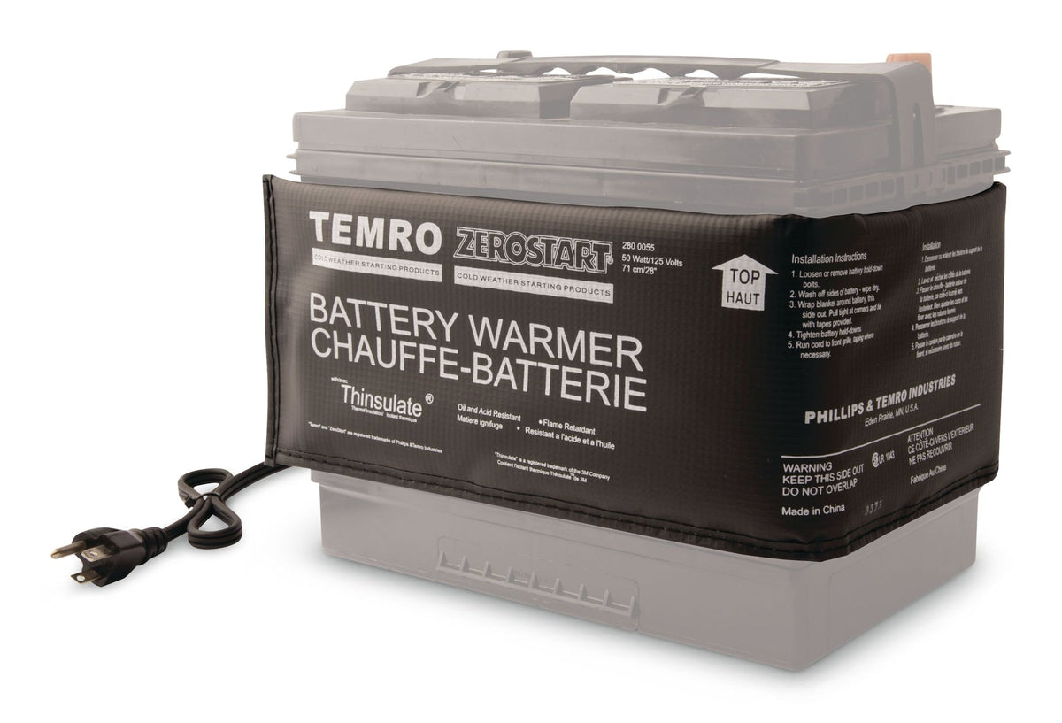 Zerostart 2800055 Battery Warmer/Blanket, 50W, 28-in
