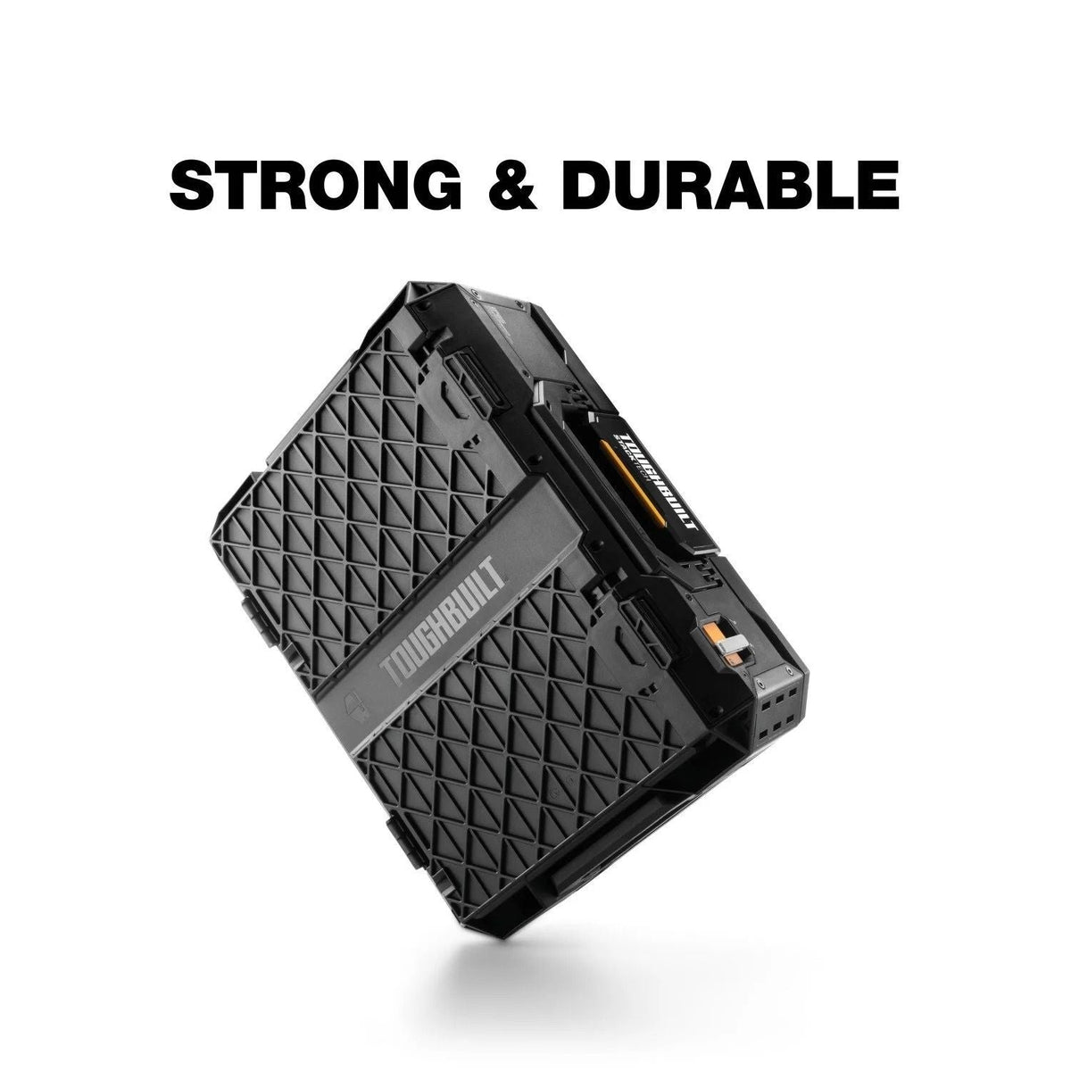 Top Portable Modular Plastic/Metal Tool Box with 4 Dividers and 4 Bins, IP65-Rated, Black