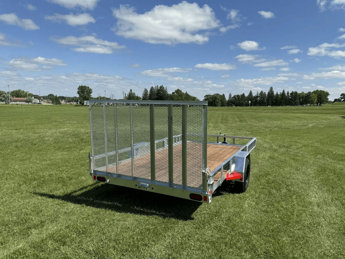 83-in x 14-ft Utility Trailer with Gate & Side ATV Ramps, Galvanized
