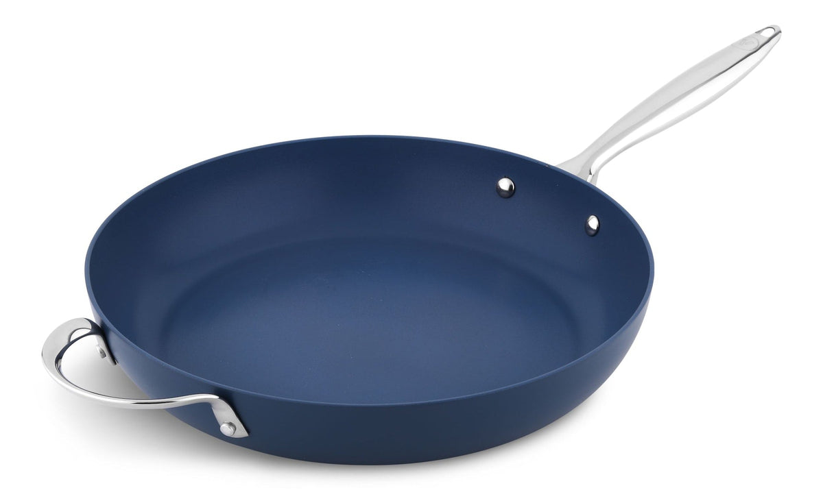 Aluminum Non-Stick Frypan, Blue, 10 1/4-in