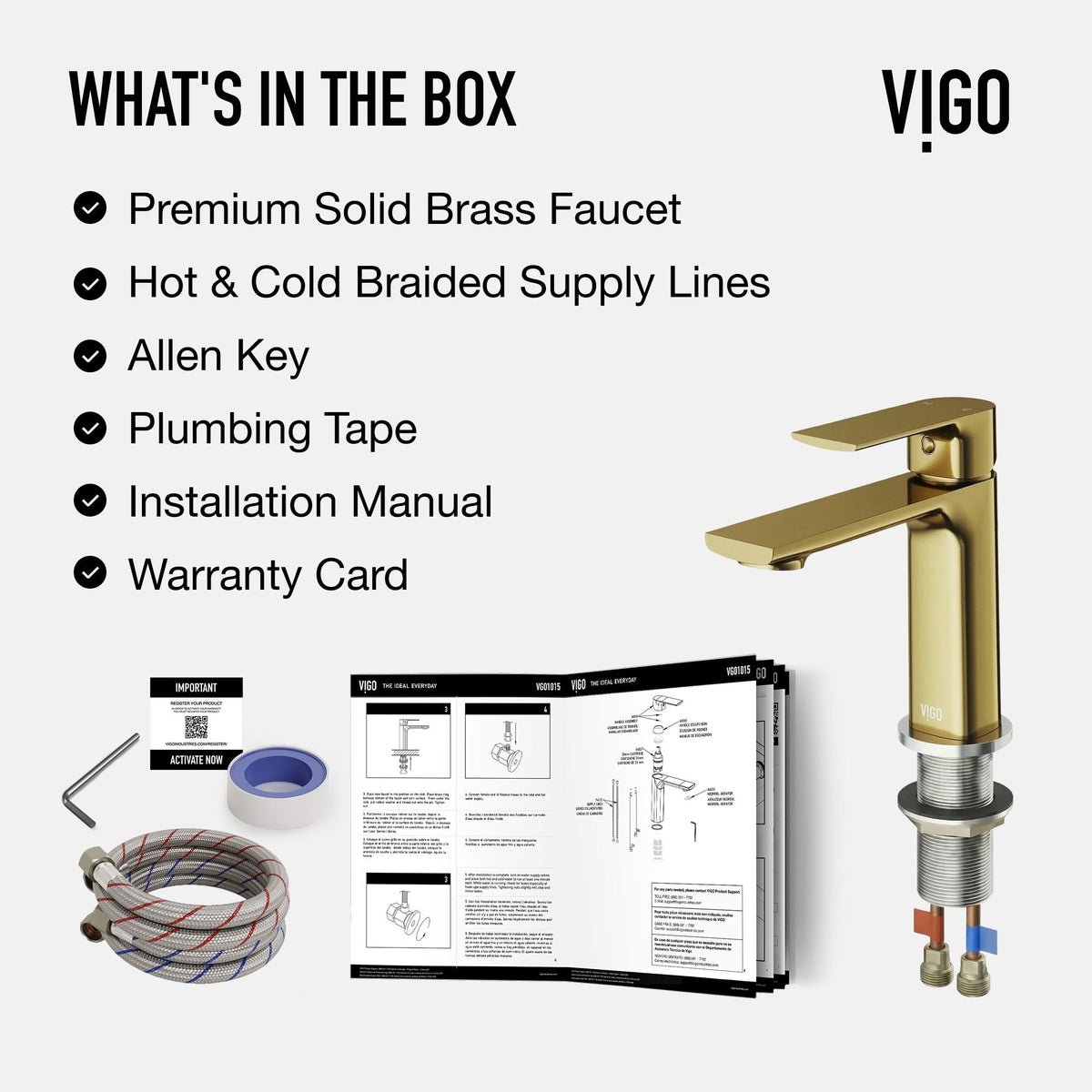 Davidson Single Handle Single Hole Bathroom Sink Faucet, WaterSense Certified, Matte Gold