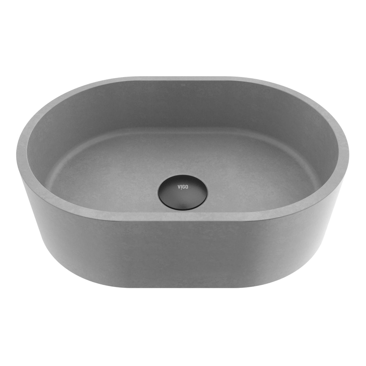 Giralda Gothic 16x11-in Deep Grey Bathroom Sink/Basin with Rectangular Vessel