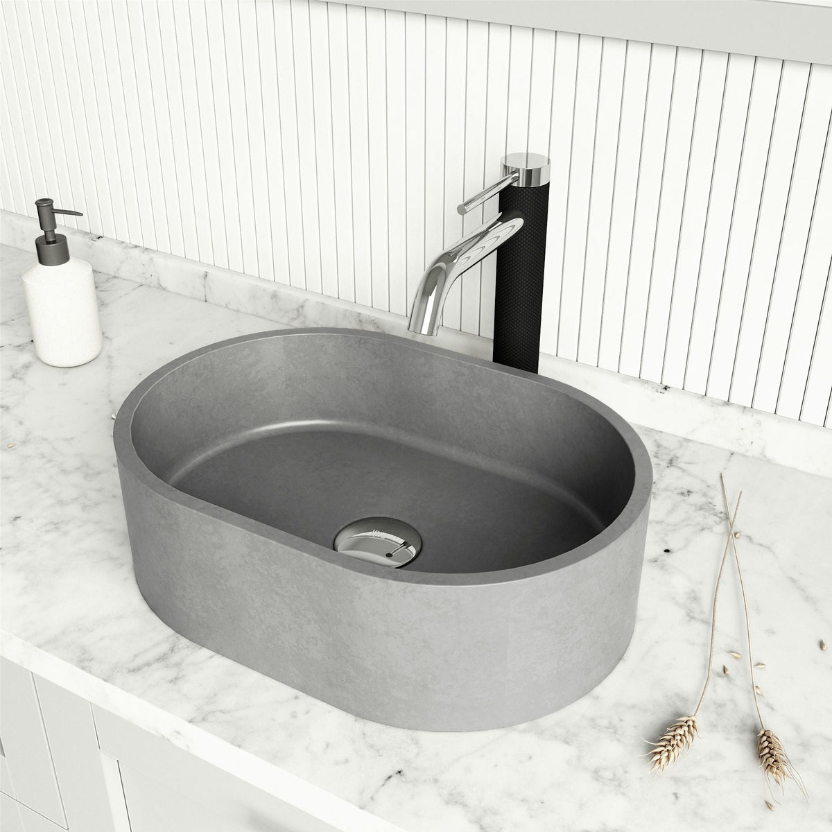 Giralda Gothic 16x11-in Deep Grey Bathroom Sink/Basin with Rectangular Vessel