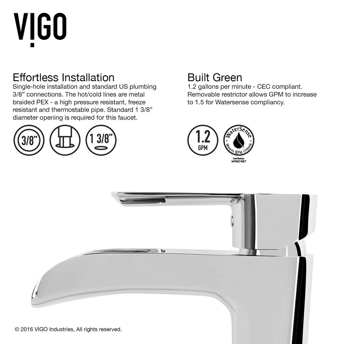 Magnolia White Bathroom Sink/Basin Set with Niko Faucet and Rectangular Composite Vessel