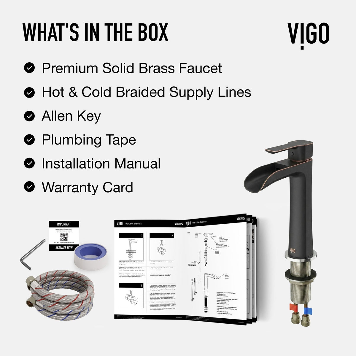 Niko Single Handle Vessel Single Hole Bathroom Sink Faucet with Pop-up Drain, Antique Rubbed Bronze