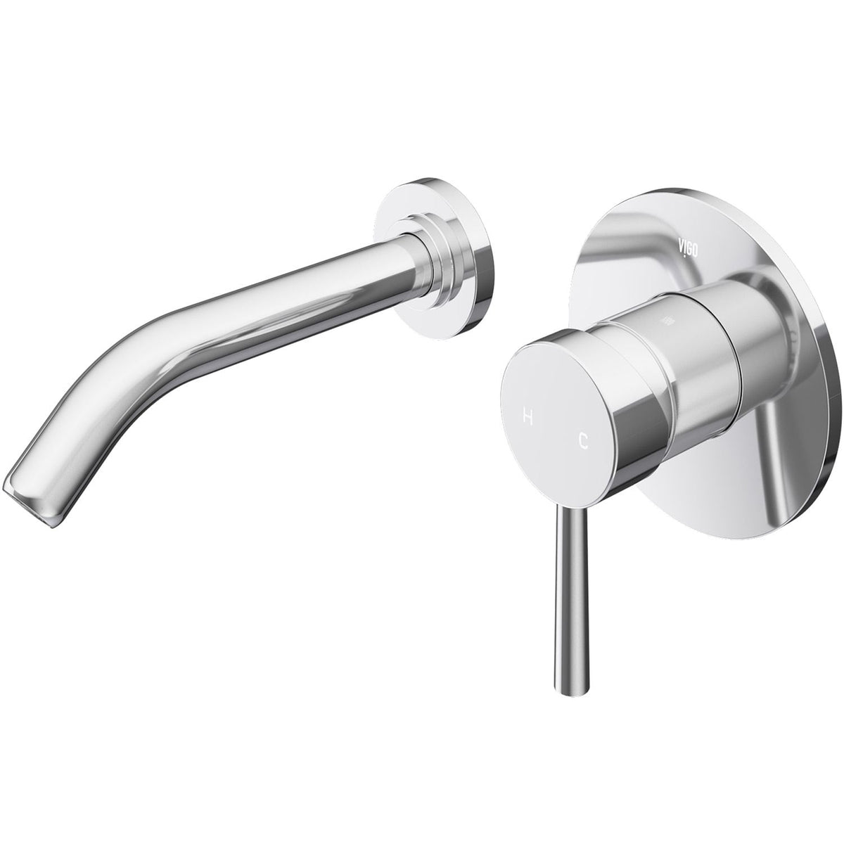 Olus Wall Mount Single Lever Bathroom Sink Faucet, WaterSense Certified, Chrome