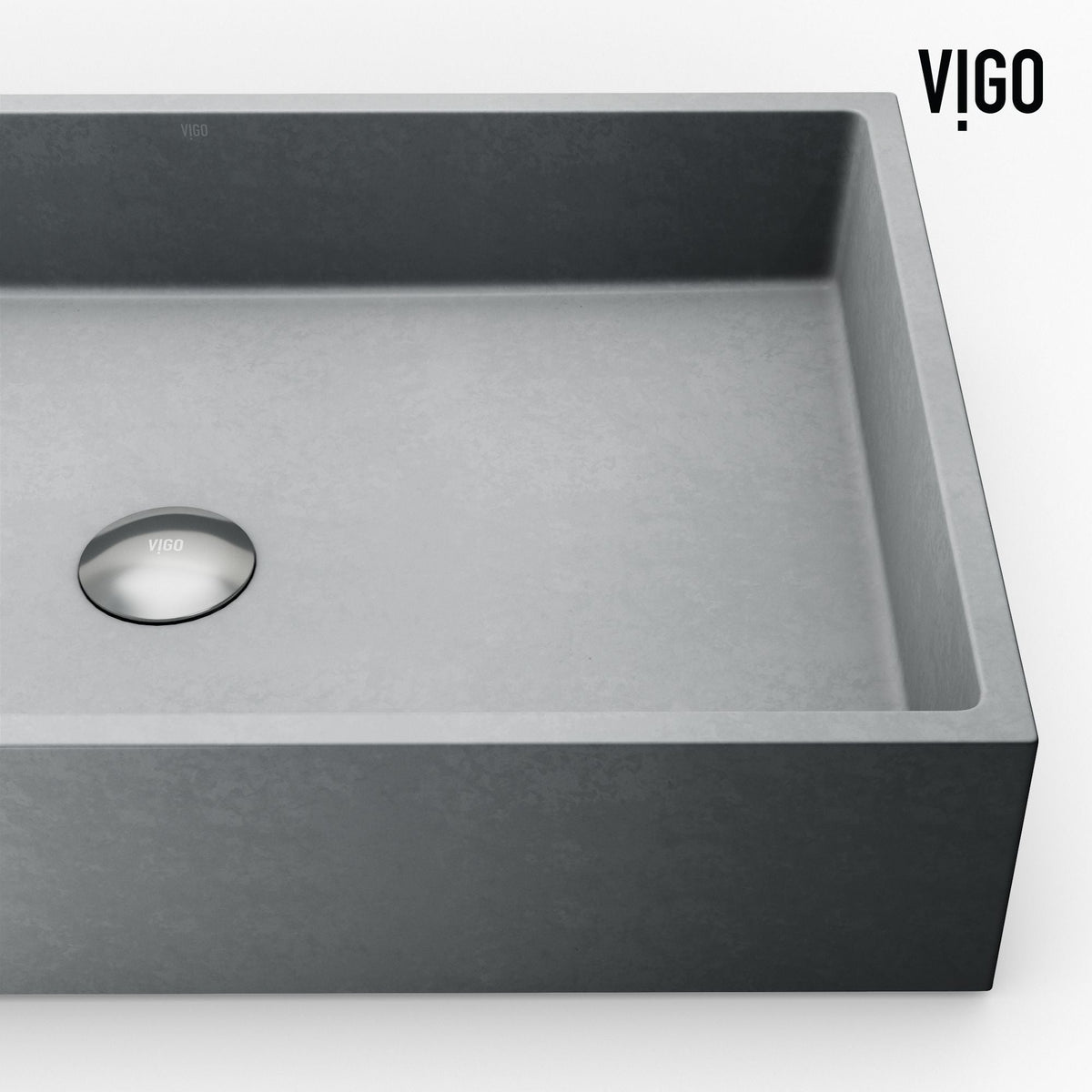 Orvieto Gothic 24x15-in Deep Grey Bathroom Sink/Basin with Rectangular Vessel