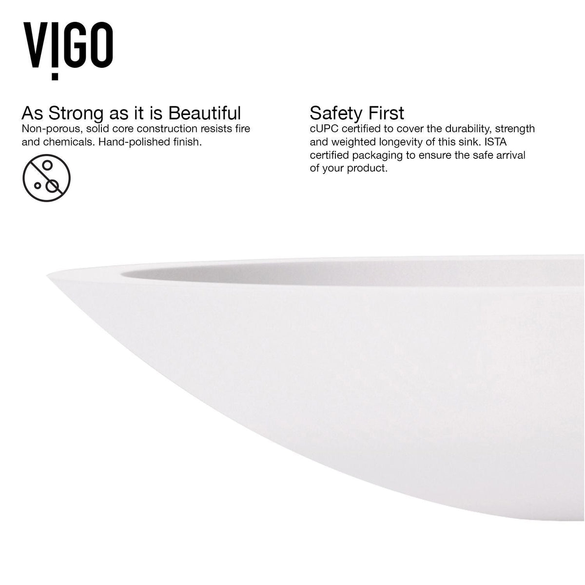 Wisteria White Bathroom Sink/Basin Set with Amada Faucet and Oval Composite Vessel