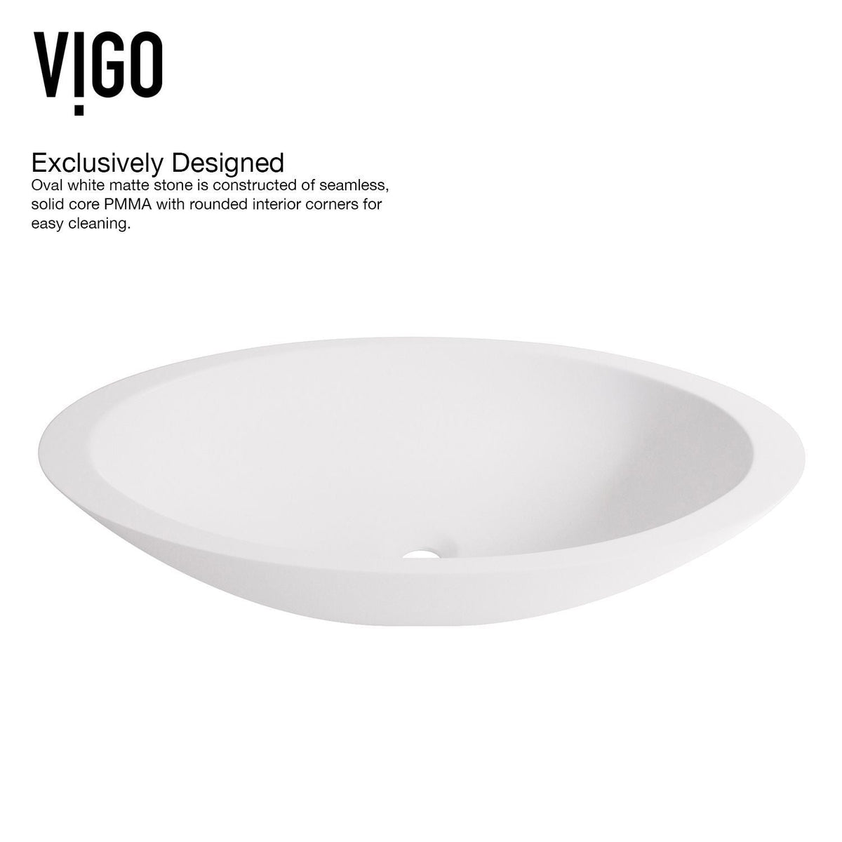 Wisteria White Bathroom Sink/Basin Set with Apollo Faucet and Oval Composite Vessel
