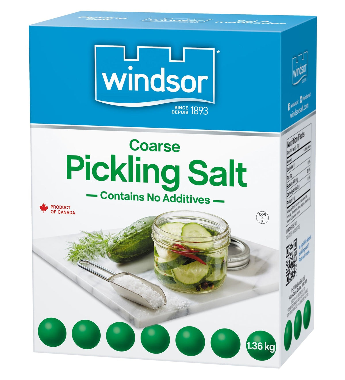 Salt Preserving & Pickling Salt, 1.36-kg