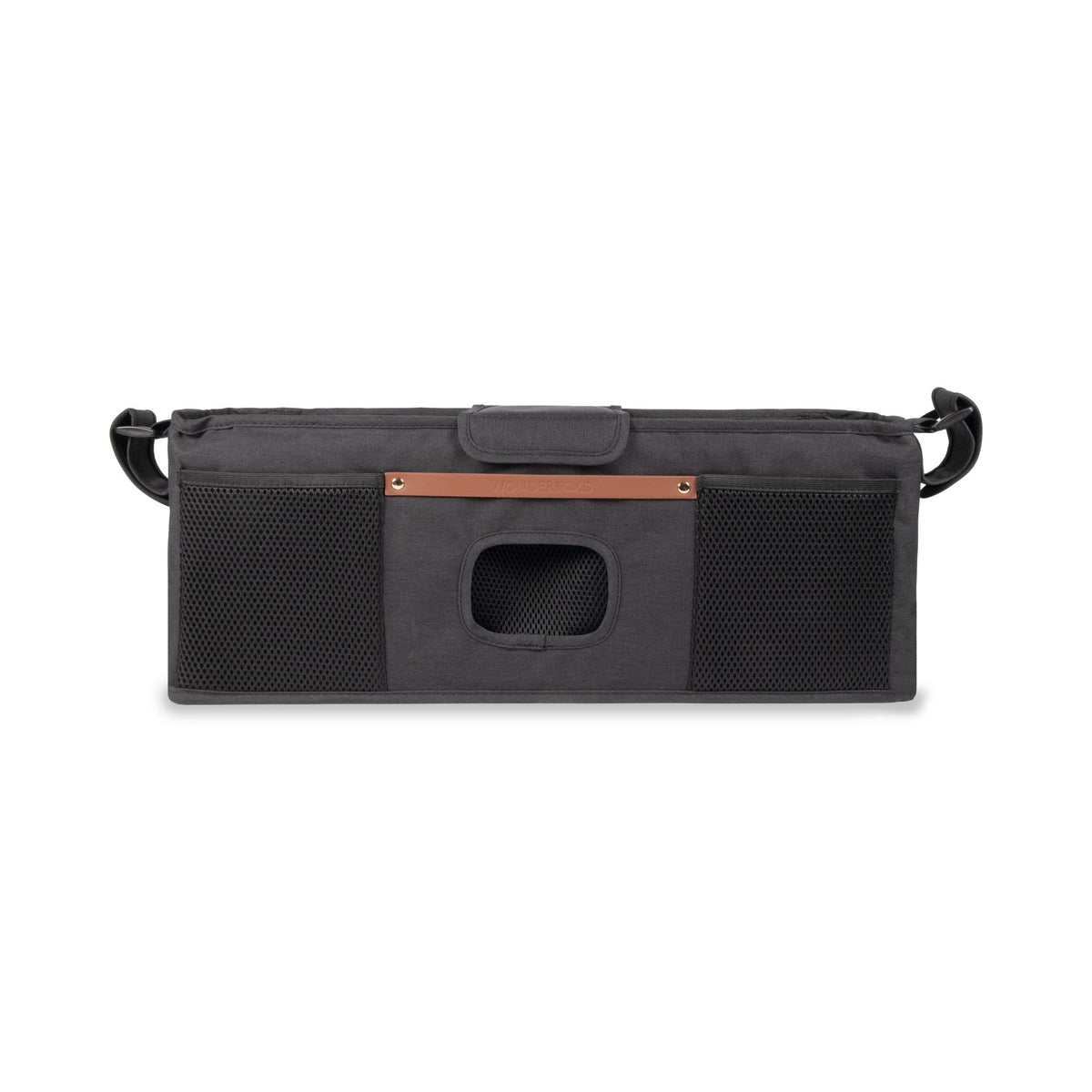 Parent Console with 4 Insulated Cupholders, Black