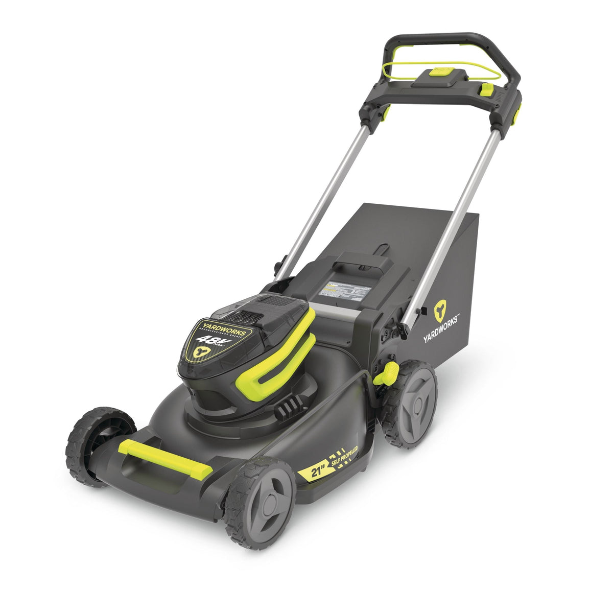 48V 3-in-1 Cordless Brushless Self-Propelled Mower, 21-in with 6Ah Battery & 2Ah Charger