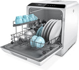 Countertop Dishwasher, 5 Washing Programs Portable Dishwasher With 5-Liter Built-in Water Tank For Glass Door