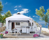 Outdoor retractable sunshade tent (10x10) camping sun shelter series, grey version
