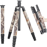 Super professional bracket, with low center of gravity, featuring low gravity effect, 360-degree rotating panoramic spherical connector, and green camouflage leg covers, suitable for digital single-lens reflex cameras.