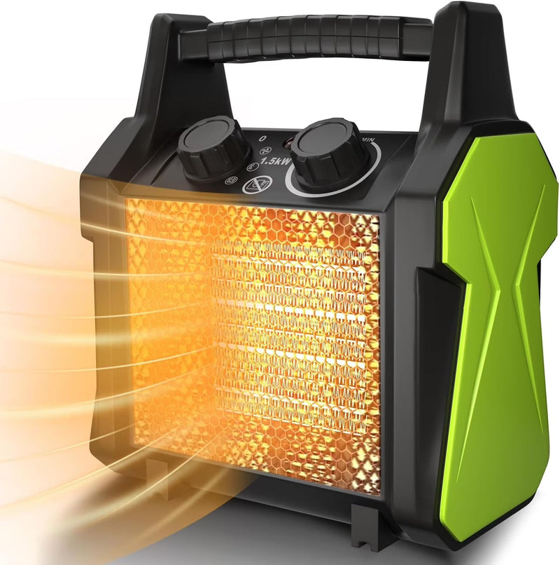 WarmHaven Outdoor Heater for Patio, Electric Space heater with Overheat Protection, 1500W Fast Heat PTC Ceramic Portable Garage Heater for... L8829