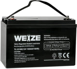 Deep Cycle AGM 12 Volt 100Ah Battery, Maintenance-Free, 3% Self-Discharge Rate, 1150A Max Discharge Current, Perfect for RV, Solar, Trolling Motor, Wind, Marine, Camping and Off-Grid System