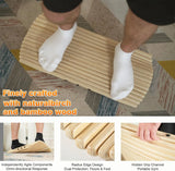 Standing Desk Balance Board Mat | Anti-Fatigue Handcrafted Wooden Wobble Board for Foot, Knee & Back Pain Relief | Simulate Surfing/Skiing/Skateboarding Movements