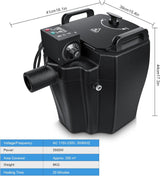 Dry Ice Fog Machine, 3500W Low Lying Fog Machine, Dry Ice Machine with Tube Nozzle High Density Fog Smoke for Wedding Party Events Stage Concert Club Performance DJ (Black)