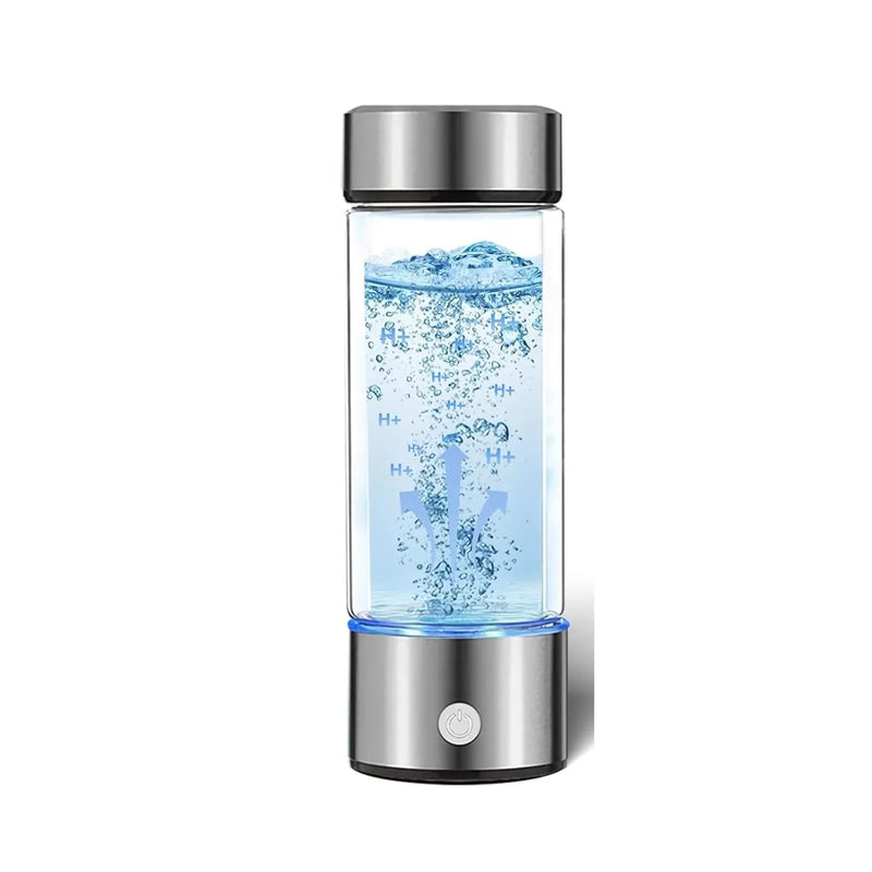 Hydrogen Water Bottle Generator(Silver) - Up to 6360 PPB - Certified H2 Generator- SPE/PEM Technology - - Portable Hydration & Athletic Performance System H4653