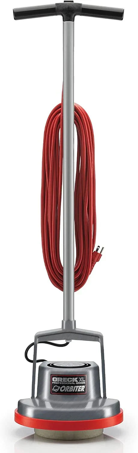 Commercial Orbiter Hard Floor Cleaner Machine, Multi-Purpose Floor Cleaning, Random Orbital Drive, Wide Cleaning Path, 50-Foot Long Cord, ORB550MC, Gray/Red-Oreck P14