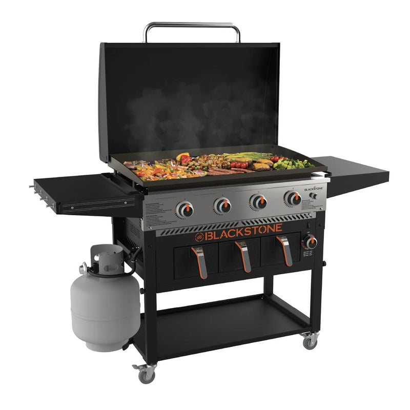 4-Burner 36" Propane Outdoor Griddle with Air Fryer and Hood I9866
