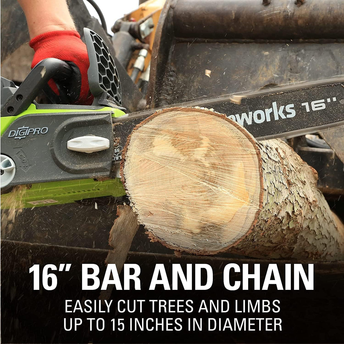 40V 16-inch electric saw, equipped with 4Ah USB battery (power bank) and standard charger