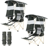 Nice C Canopy Chair, Camping Chair with Canopy, Folding Chair with Canopy, Shade Chair, Canopy Chair Outdoor, Folding Lawn Chair with Canopy, Sport Chair, Camping Chair with Foot Rest (2-P w/Footrest)