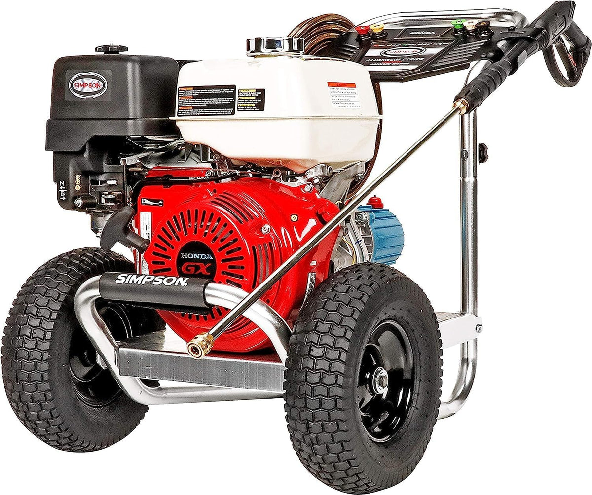 Cleaning ALH3425 Aluminum Series 3600 PSI Gas Pressure Washer, 2.5 GPM, GX200 Engine, Includes Spray Gun and Extension Wand, 5 QC Nozzle Tips, 5/16-inch x 35-foot MorFlex Hose.