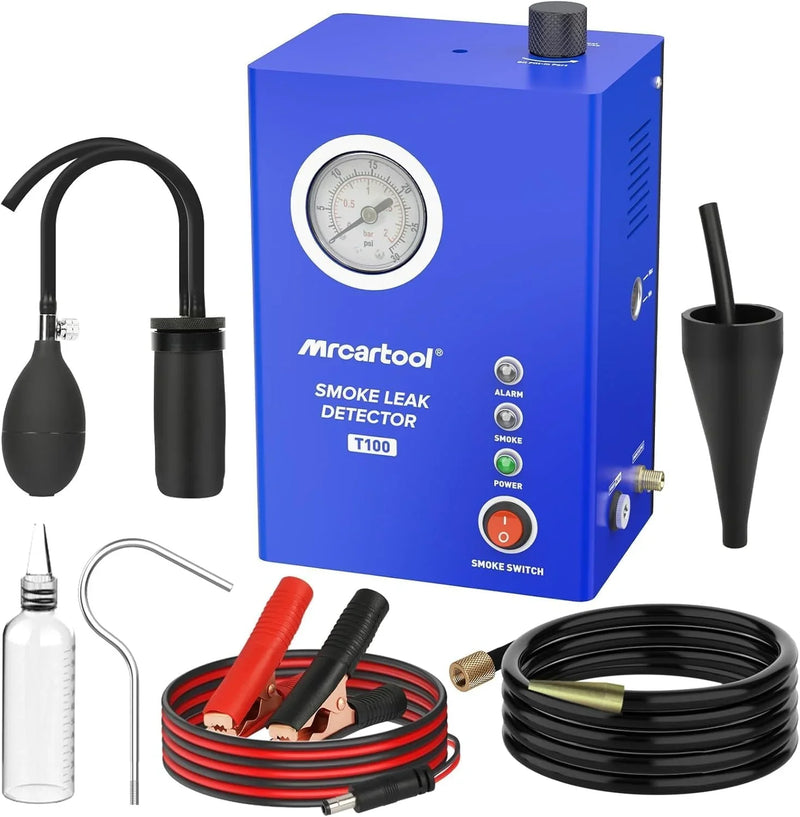 Smoke machine leakage tester, 12-volt DC car smoke machine leakage detector, equipped with an air flow meter and an oil level gauge, suitable for all vehicles. D5899