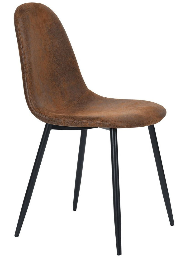 Charlton Suede Dining Chair, Brown W1893