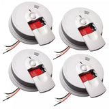 i4618 4-Pack Hardwired Smoke Alarm with Ionization Sensor, 120V AC, 9V Battery Backup