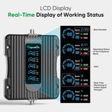 A home-use mobile phone signal booster with a liquid crystal display, a five-band mobile phone signal booster, with a coverage area of up to 5000 square feet.