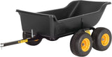 Heavy Duty Tandem Axle Cubic Foot ATV UTV Lawn Mower Trailer TA1200 and Wide Track Rubber Wheels Hauling Outdoor-Black, 1200 lbs. -15 cu.ft