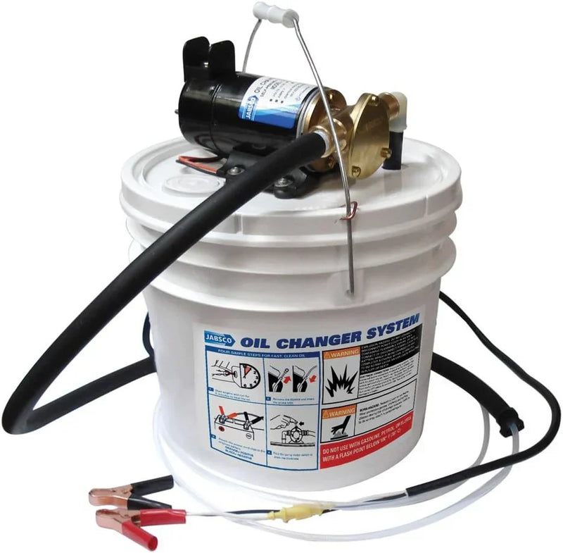 Marine Quick Oil Changer, Flexible Impeller Pump, Reversing Switch 3.5 Gallon, 12-Volt, Non CE, White V5896