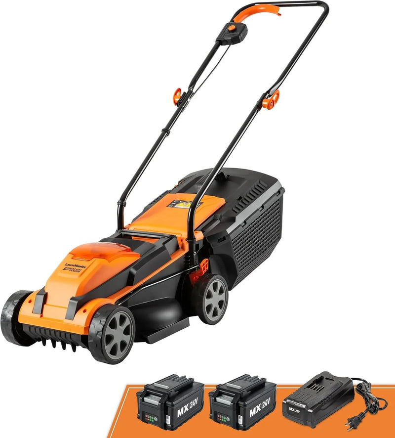 Cordless 13-Inch Lawn Mower 24V Max with 2X4.0Ah Battery and a Charger V7120