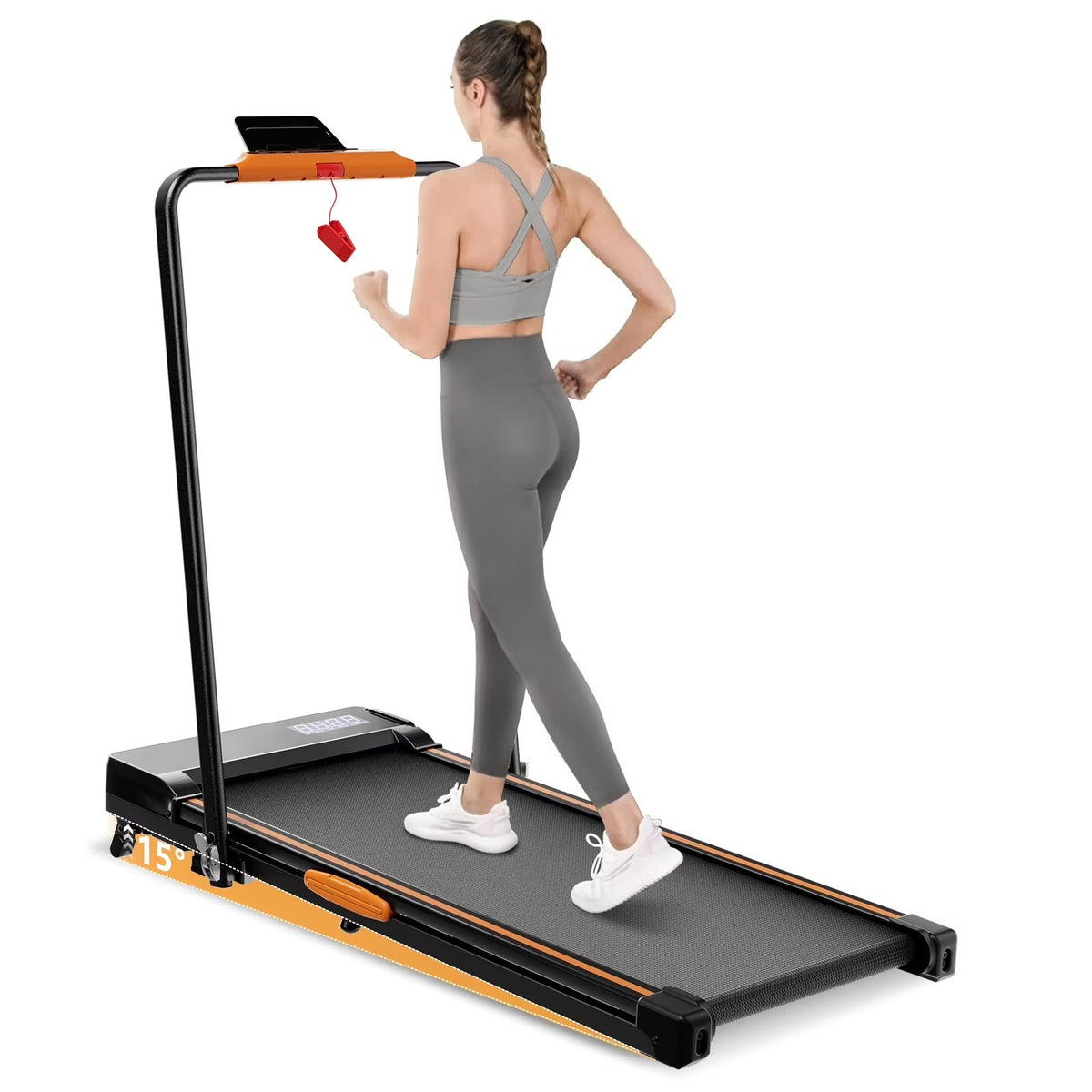 CoolHut Walking Pad, Under Desk Treadmill, 4-in-1 Home/Office Treadmill, Compact and Portable Foldable Treadmill, No Installation, Low Noise, LED...