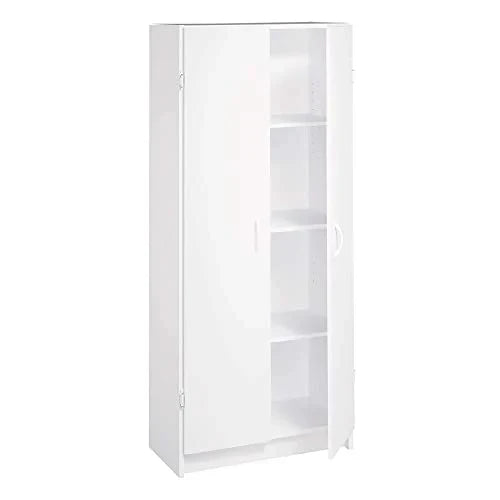 Pantry Cabinet Cupboard with 2 Doors, Adjustable Shelves, for Kitchen, Laundry or Utility Room