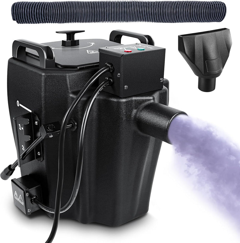 Dry Ice Fog Machine, 3500W Low Lying Fog Machine, Dry Ice Machine with Tube Nozzle High Density Fog Smoke for Wedding Party Events Stage Concert Club Performance DJ (Black) F8544