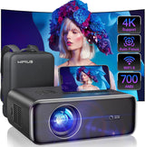 [Auto Focus/4K Support] Projector with WiFi 6 and Wireless 5.2, 700ANSI Native 1080P Outdoor Movie Projector, WiMiUS P62 Auto 6D Keystone & 50% Zoom, Smart Home Projector for iOS/Android/TV Stick