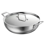 6 Qt Tri-Ply Clad Stainless Steel Covered Kadai