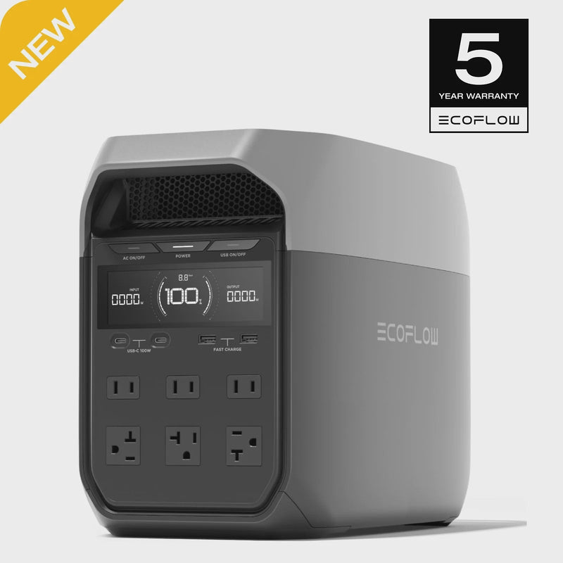 EF EcoFlow DELTA 3 Portable Power Station, Full Charge in 43 Min, 1024Wh LiFePO4 Battery, 1800W AC/100W USB-C Output, Solar Generator(Solar Panel... I5831