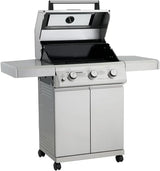 Larger 4-Burner Propane Gas Grills bbq Stainless Steel Heavy-Duty Cabinet Style with Knob Controls Side Burner Mesa 400m