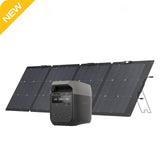 EF EcoFlow DELTA 3 Portable Power Station, Full Charge in 43 Min, 1024Wh LiFePO4 Battery, 1800W AC/100W USB-C Output, Solar Generator(Solar Panel...