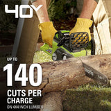 40V 16-inch electric saw, equipped with 4Ah USB battery (power bank) and standard charger