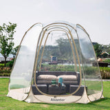 Pop-up bubble tent - Large extra-large rainproof shelter - Warm camping tent - Winter tent - Light gray