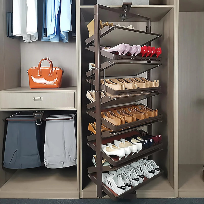 Rotating Shoe Rack，360° Rotating Vertical Shoe Rack，Free Standing Shoe Racks，15-Tiers Shoe Rack Organizer Shoe Storage Shelf For Entryway Living Room Hallway Shoe Cabinet. ( Size: Fifteen Layers ) J2600