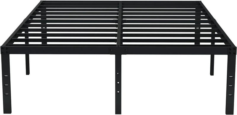 EMODA Queen Bed Frame No Box Spring Needed 18 Inch Heavy Duty Metal Tall Platform Bed Frame M3933