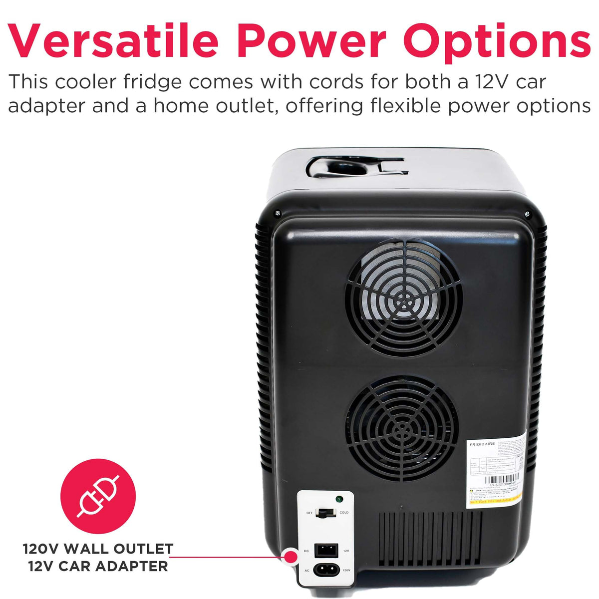 10L 15-Can Mini Personal Fridge – Black Stainless
