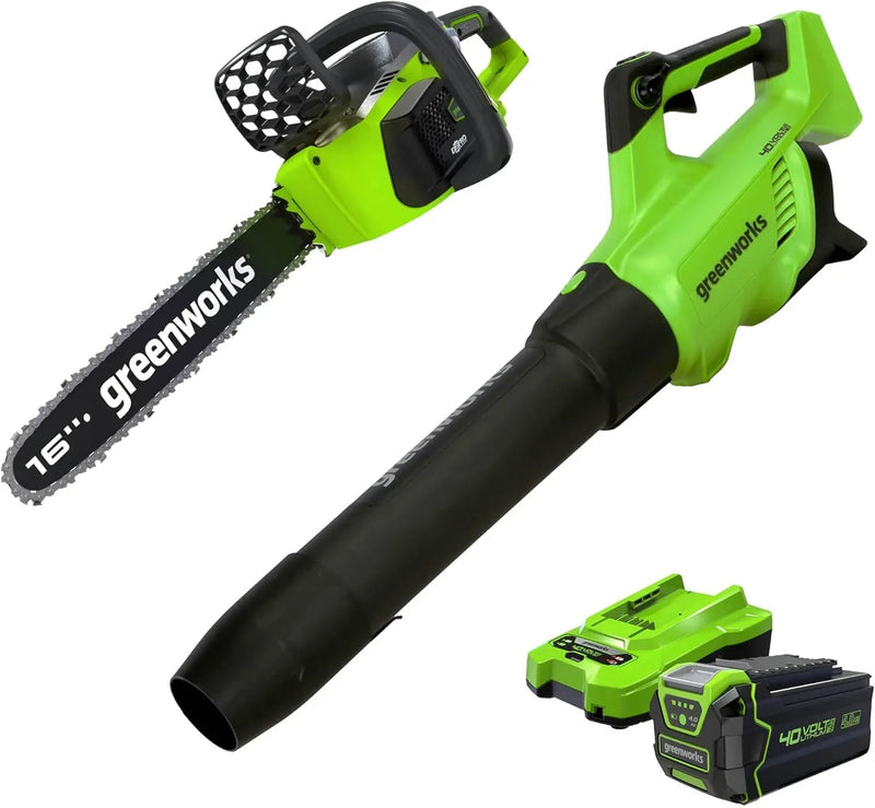 40V 16-inch electric saw, equipped with 4Ah USB battery (power bank) and standard charger I2692